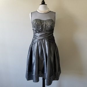 SOLD 💫 S.L. Fashions Grey Fit & Flare Dress 6